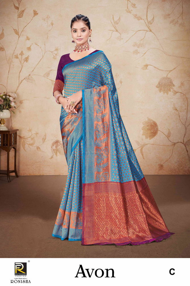 Avon By Ronisha  Designer Banarasi Silk Sarees Suppliers In India
